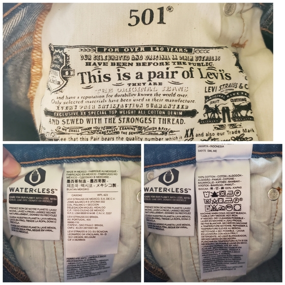 Levi's 501 High Rise Denim Shorts Sz 26 - Picture 4 of 11